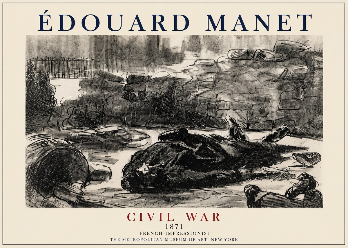 Édouard Manet Civil War No3 - Poster