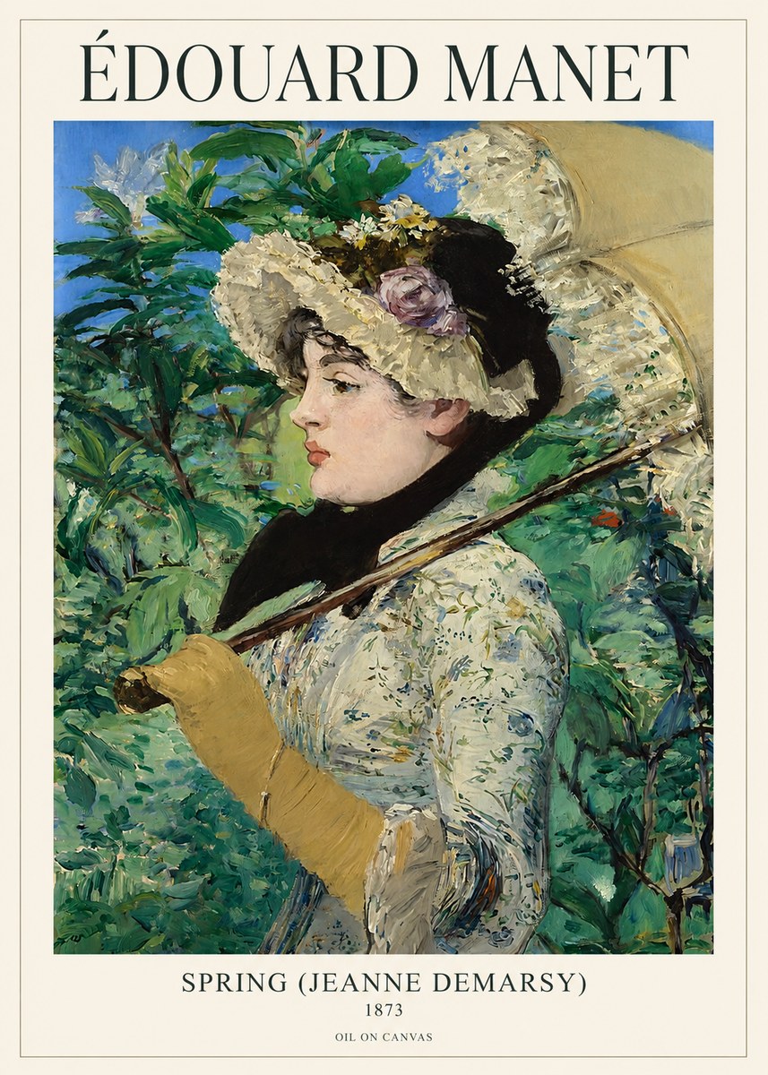 Édouard Manet Spring (Jeanne Demarsy) No1 - Poster