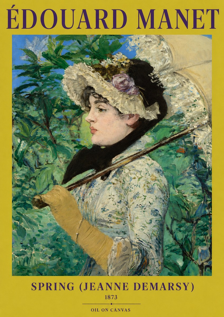 Édouard Manet Spring (Jeanne Demarsy) No2 - Poster