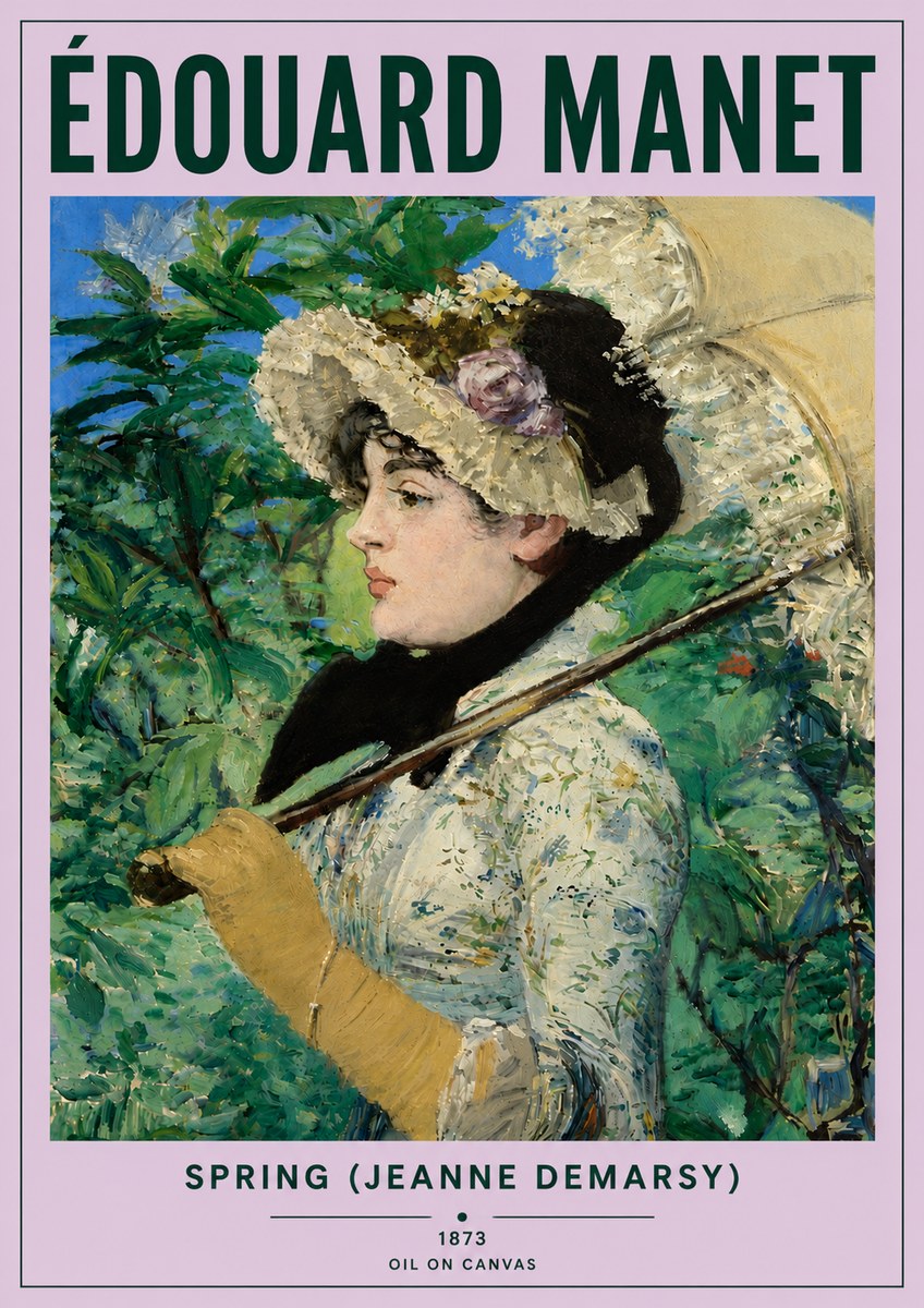 Édouard Manet Spring (Jeanne Demarsy) No6 - Poster