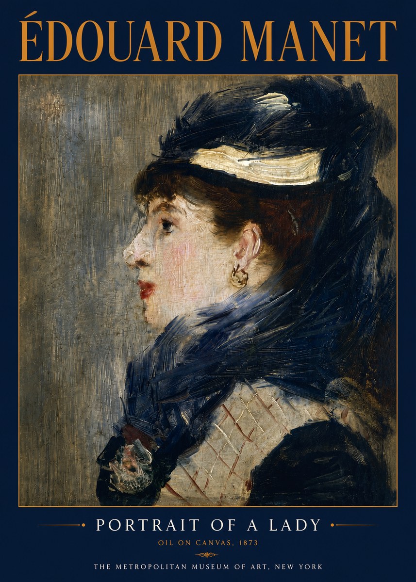 Édouard Manet Portrait of a Lady No4 - Poster