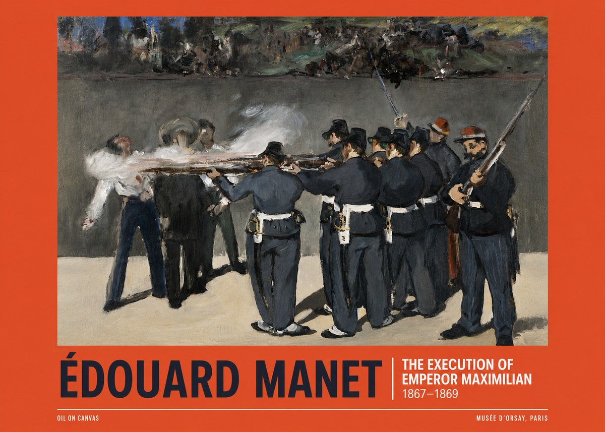 Édouard Manet The Execution of Emperor Maximilian No6 - Poster