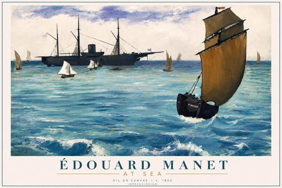 Édouard Manet At Sea No3 - Poster