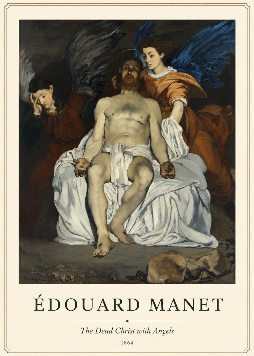 Édouard Manet The Dead Christ with Angels No1 - Poster