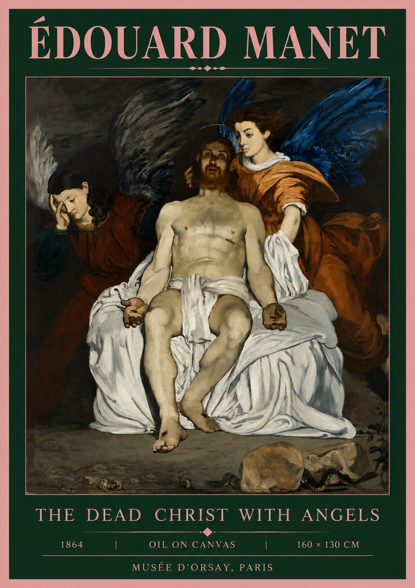 Édouard Manet The Dead Christ with Angels No5 - Poster