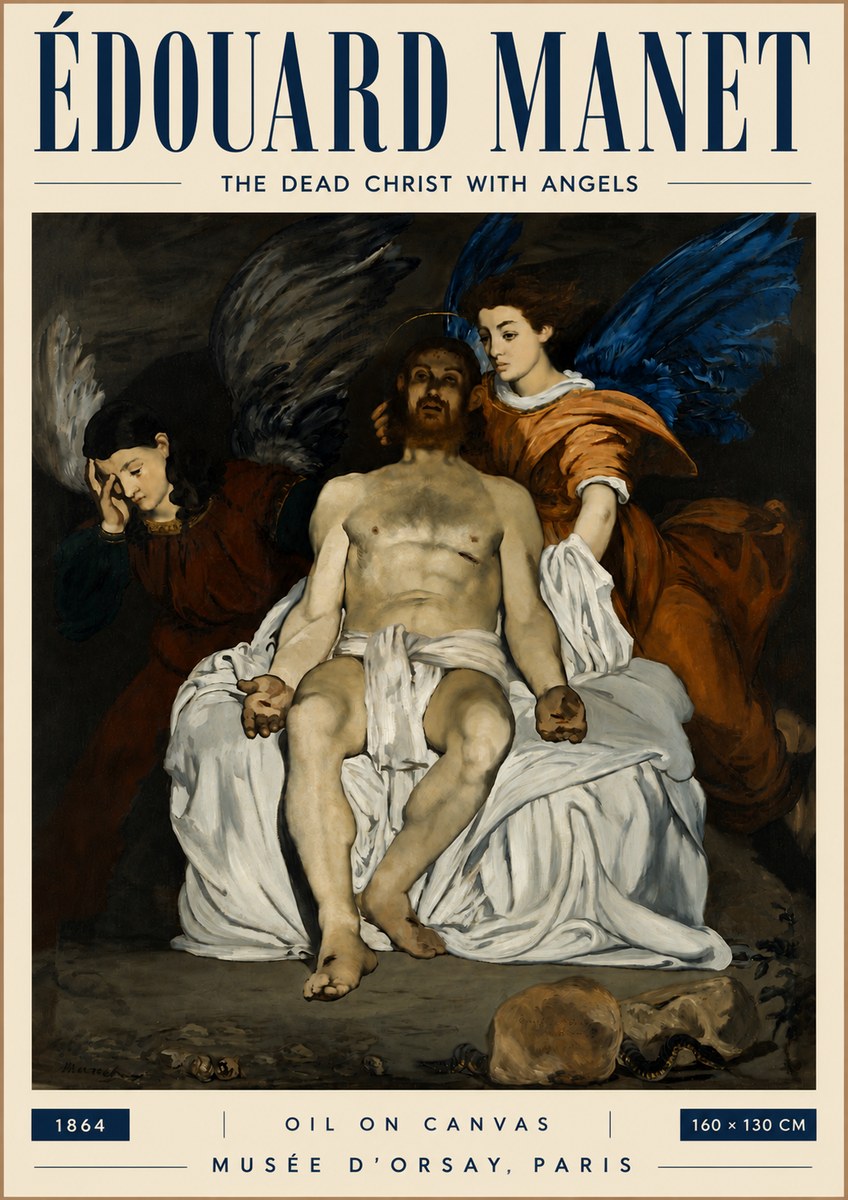 Édouard Manet The Dead Christ with Angels No6 - Poster