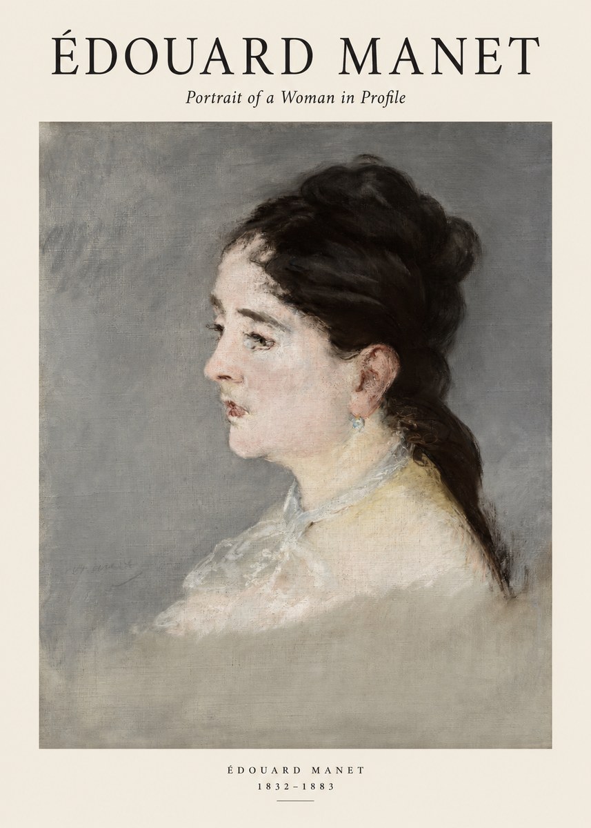 Édouard Manet Portrait of a Woman in Profile No1 - Poster