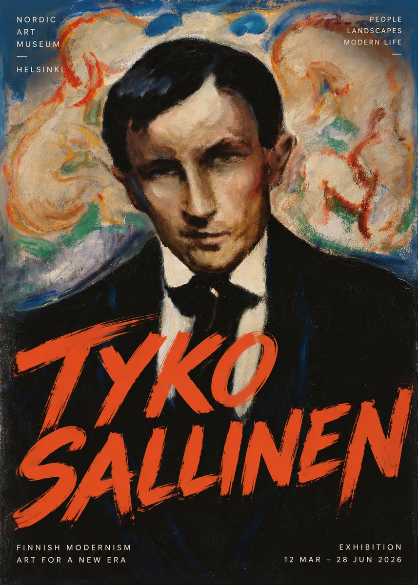 Tyko Sallinen Portrait of a Man II No5 - Poster