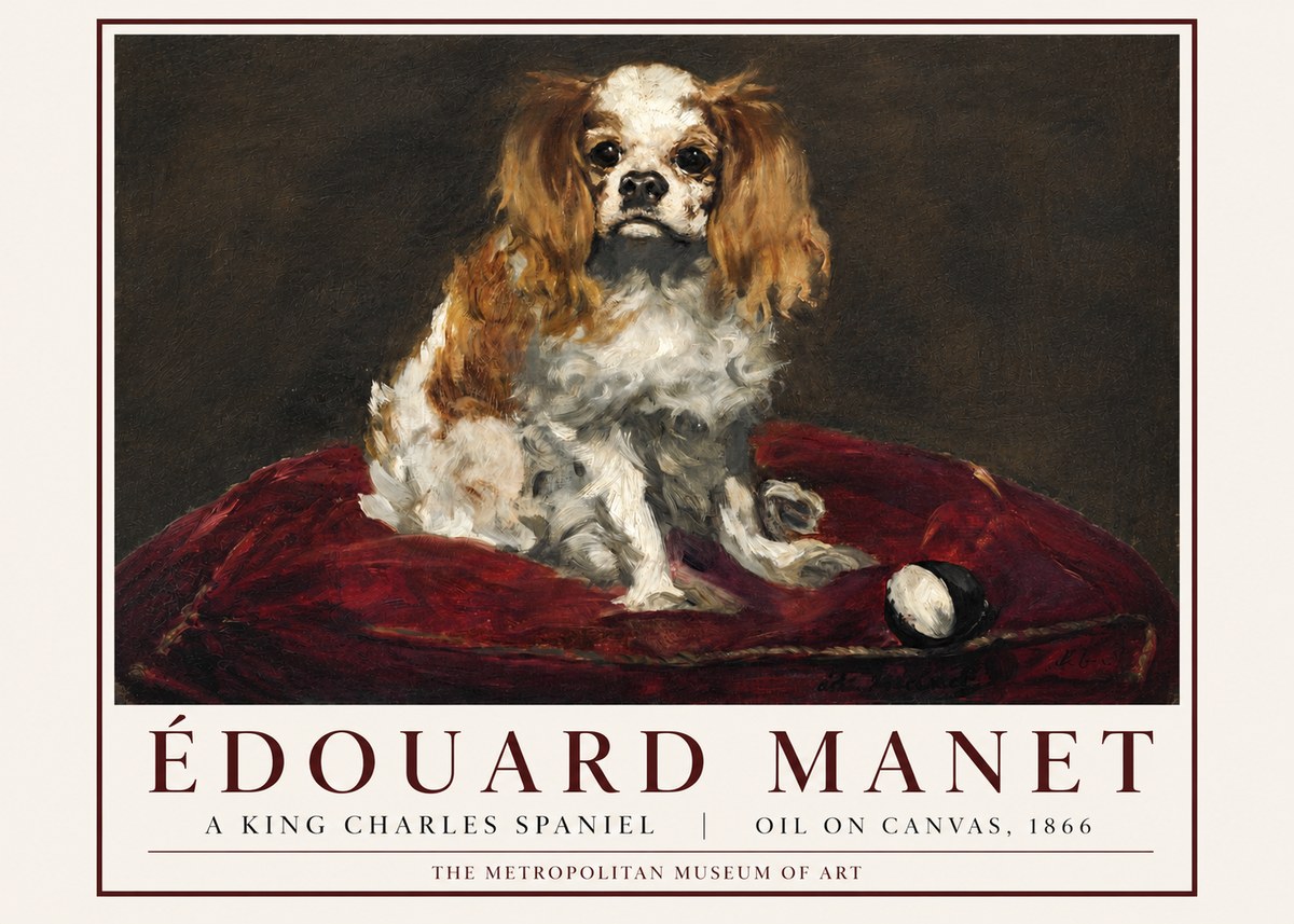 Édouard Manet A King Charles Spaniel No3 - Poster