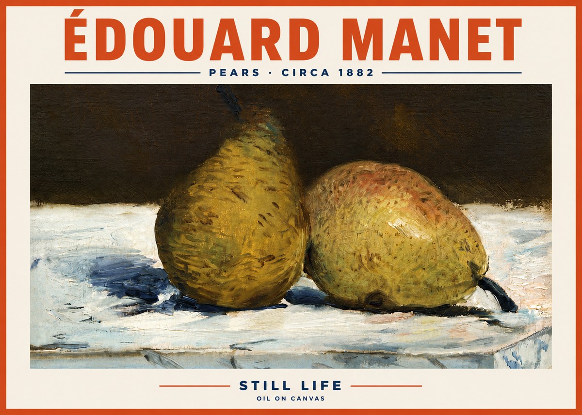 Édouard Manet Pears No6 - Poster