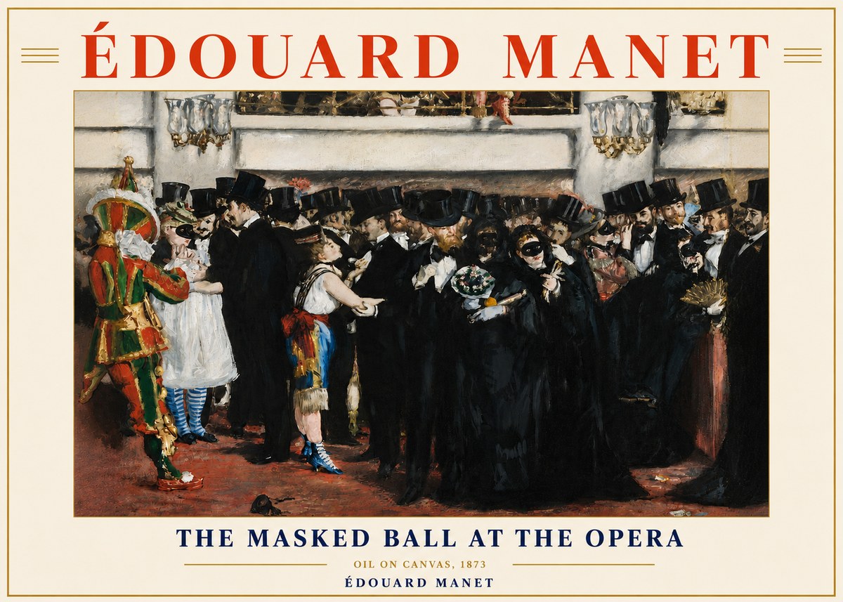 Édouard Manet The Masked Ball at the Opera No4 - Poster