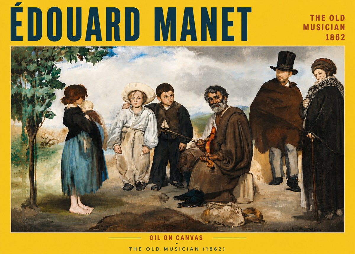 Édouard Manet The Old Musician - 1862 No6 - Poster