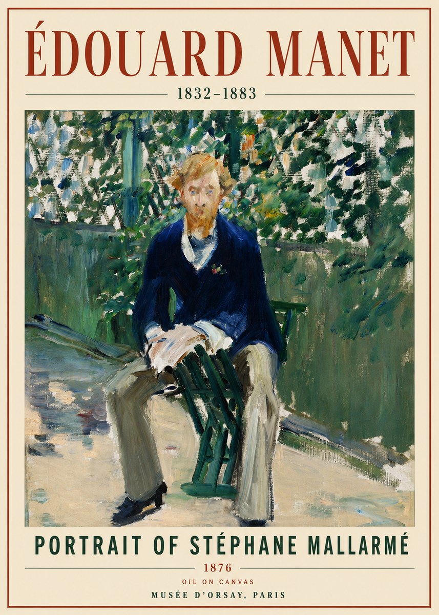 Édouard Manet Portrait of Stéphane Mallarmé II No5 - Poster