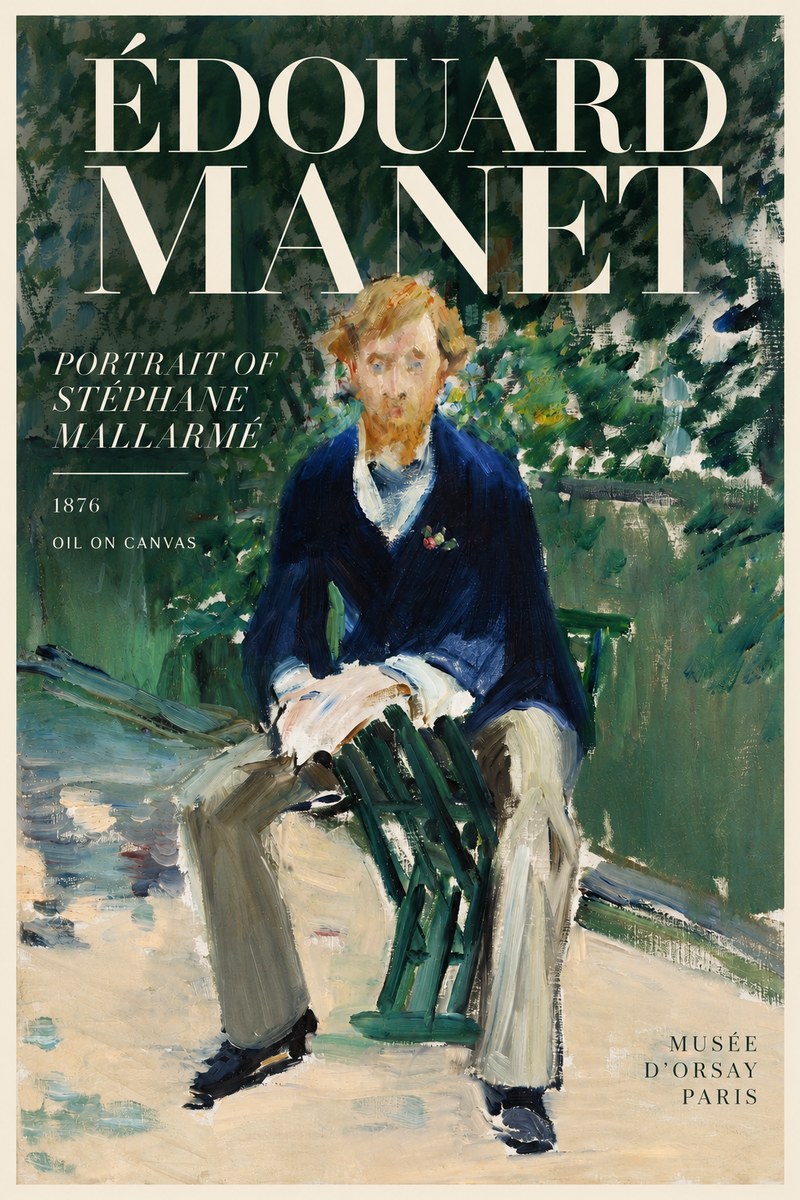 Édouard Manet Portrait of Stéphane Mallarmé II No6 - Poster