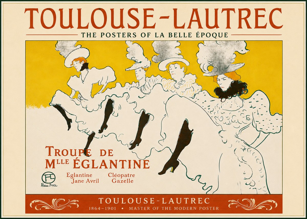 Toulouse-Lautrec Troupe De Mlle Églantine No5 - Poster