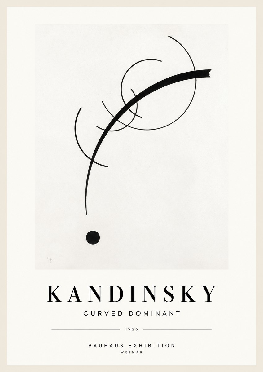 Kandinsky Curved Dominant No1 - Poster