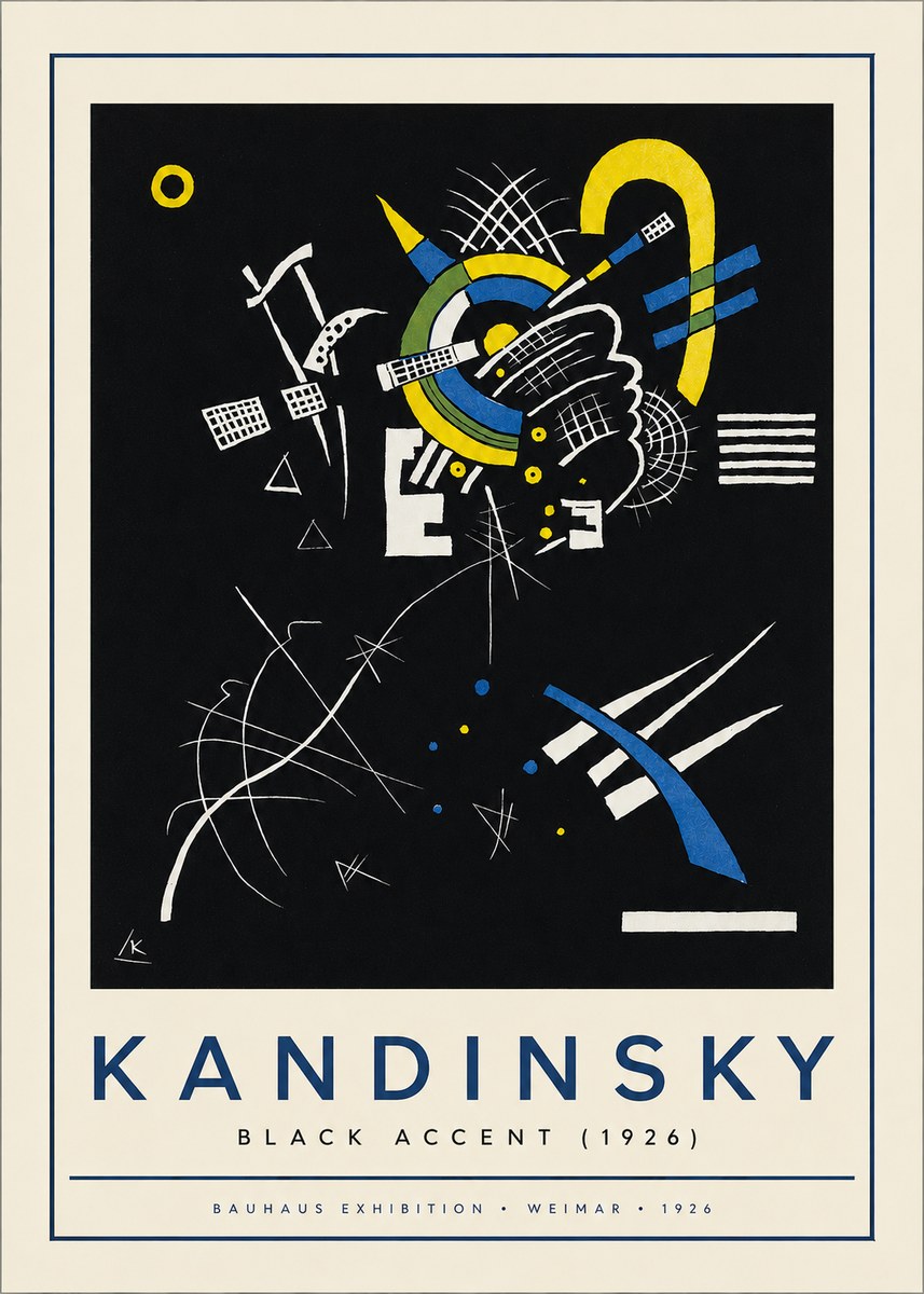 Kandinsky Black Accent (1926) No2 - Poster