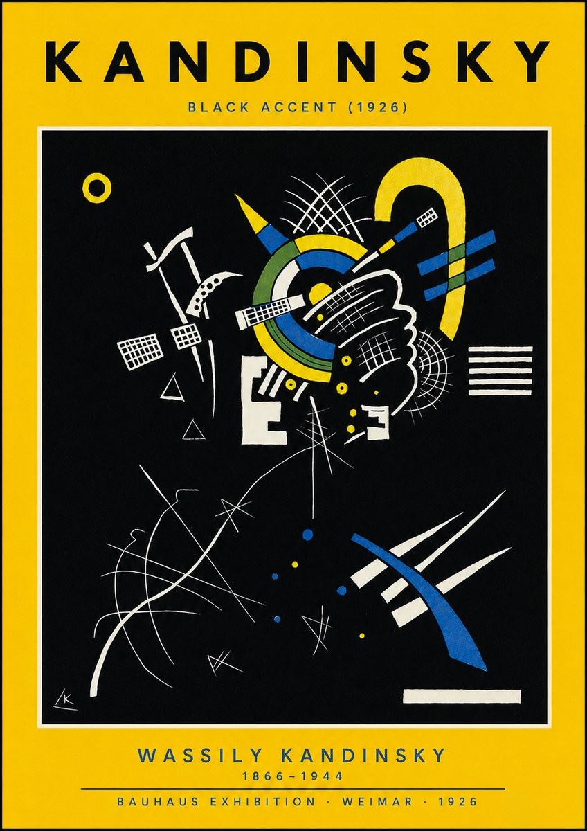 Kandinsky Black Accent (1926) No5 - Poster