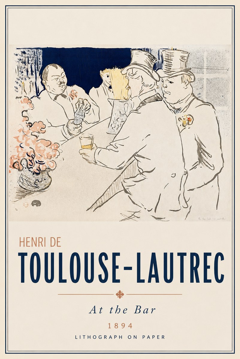 Toulouse-Lautrec At the Bar No3 - Poster