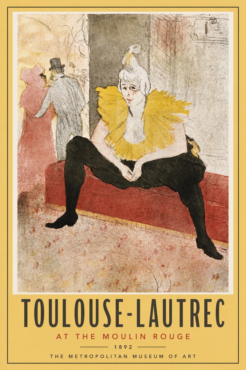 Toulouse-Lautrec At the Moulin Rouge X No4 - Poster