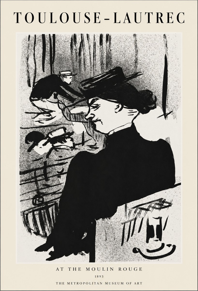 Toulouse-Lautrec At the Moulin Rouge XII No1 - Poster