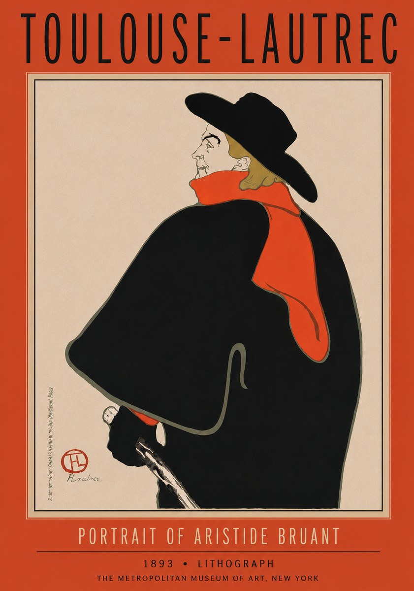 Toulouse-Lautrec Portrait of Aristide Bruant No5 - Poster
