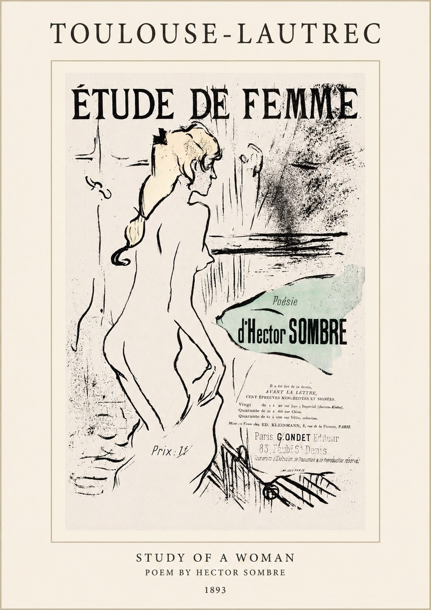 Toulouse-Lautrec Étude De Femme No1 - Poster
