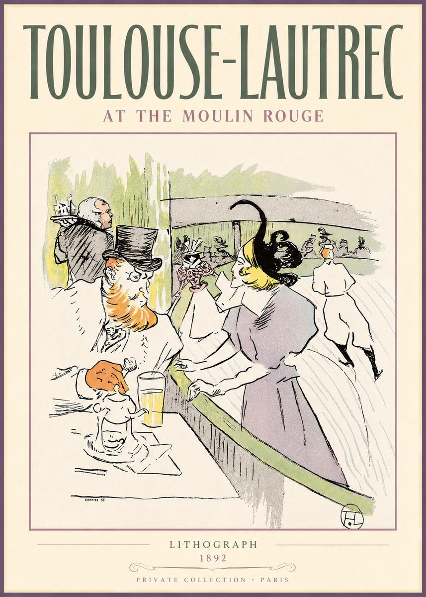 Toulouse-Lautrec At the Moulin Rouge XV No3 - Poster