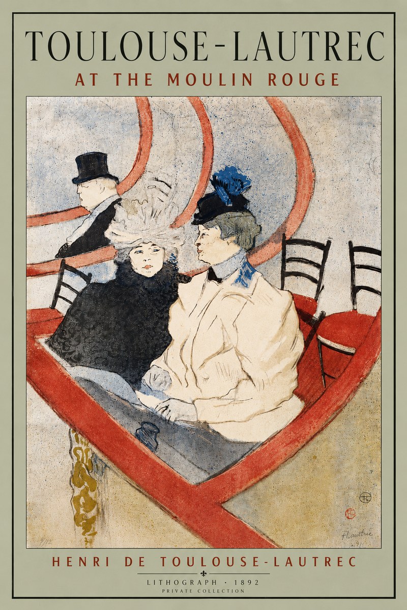 Toulouse-Lautrec At the Moulin Rouge XVI No5 - Poster