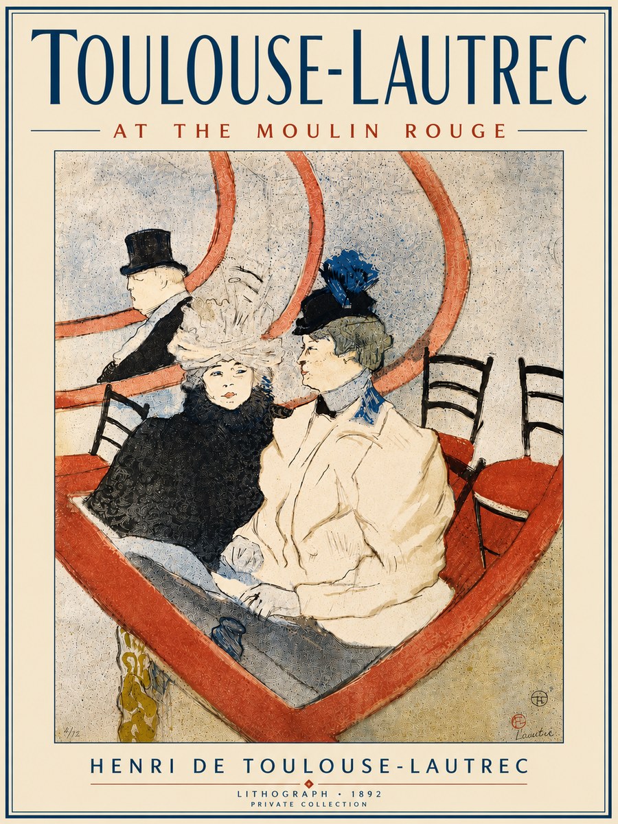 Toulouse-Lautrec At the Moulin Rouge XVI No6 - Poster