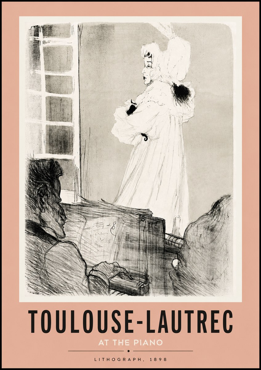 Toulouse-Lautrec At the Piano No5 - Poster