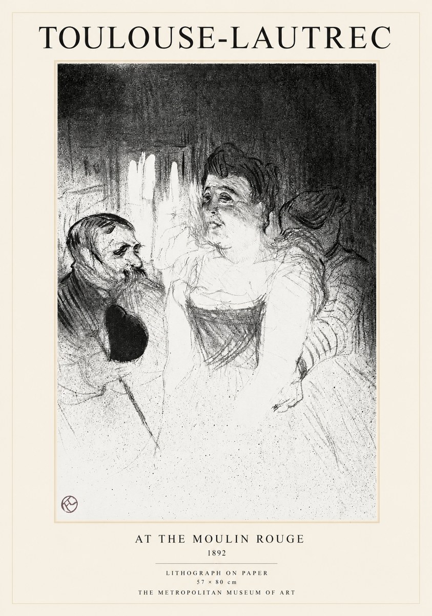Toulouse-Lautrec At the Moulin Rouge XVII No1 - Poster