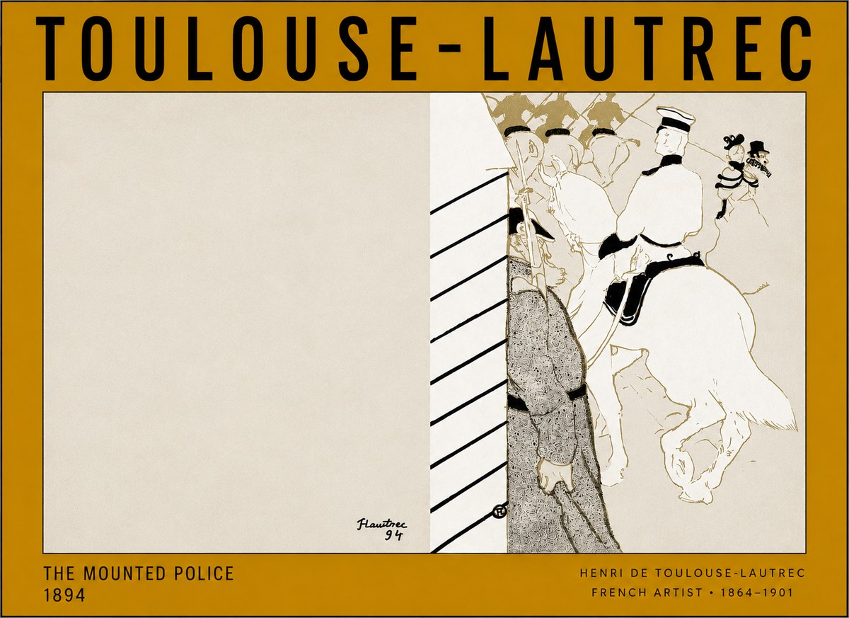 Toulouse-Lautrec The Mounted Police No4 - Poster