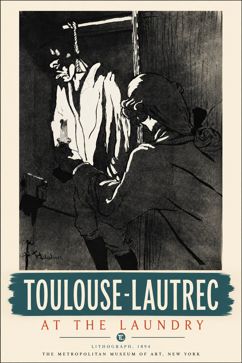 Toulouse-Lautrec At the Laundry No6 - Poster