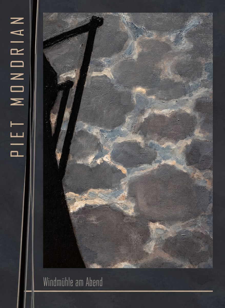 Piet Mondrian Windmühle Am Abend I No3 - Poster