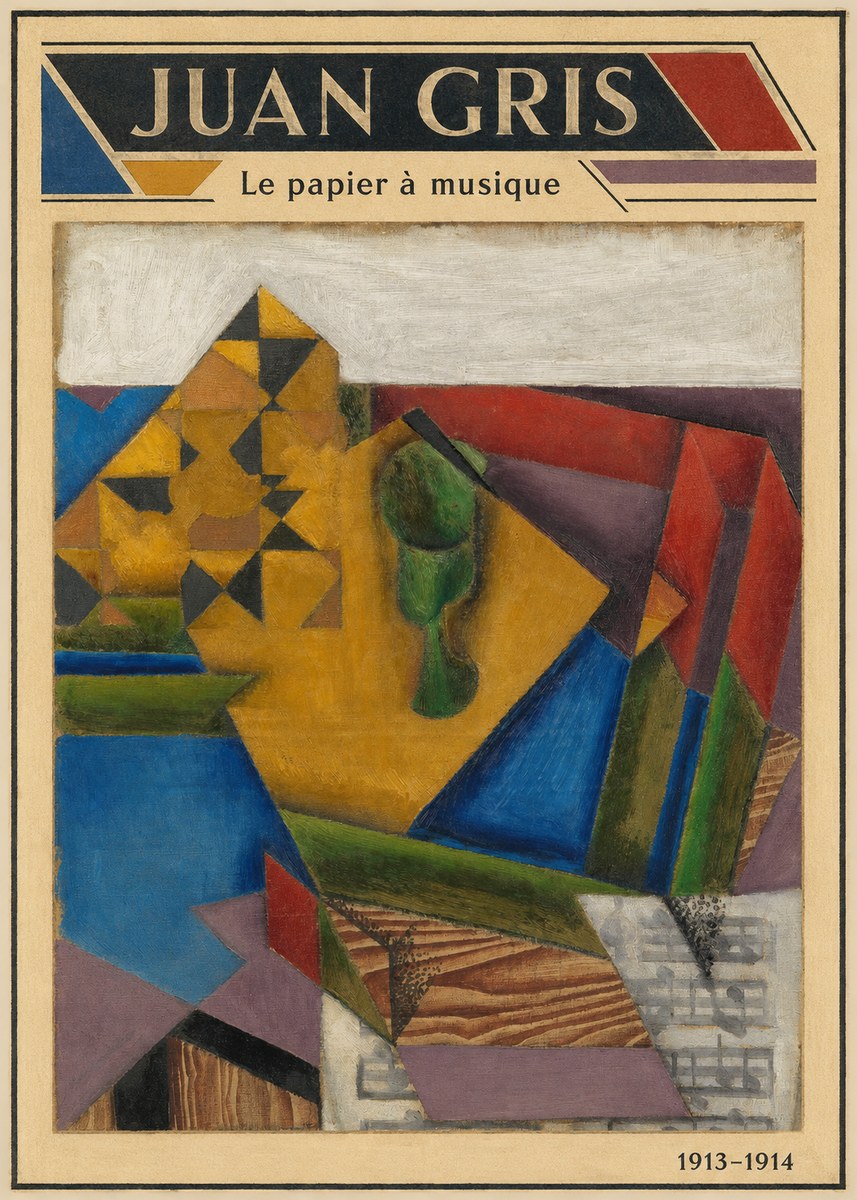 Juan Gris Le Papier À Musique No3 - Poster