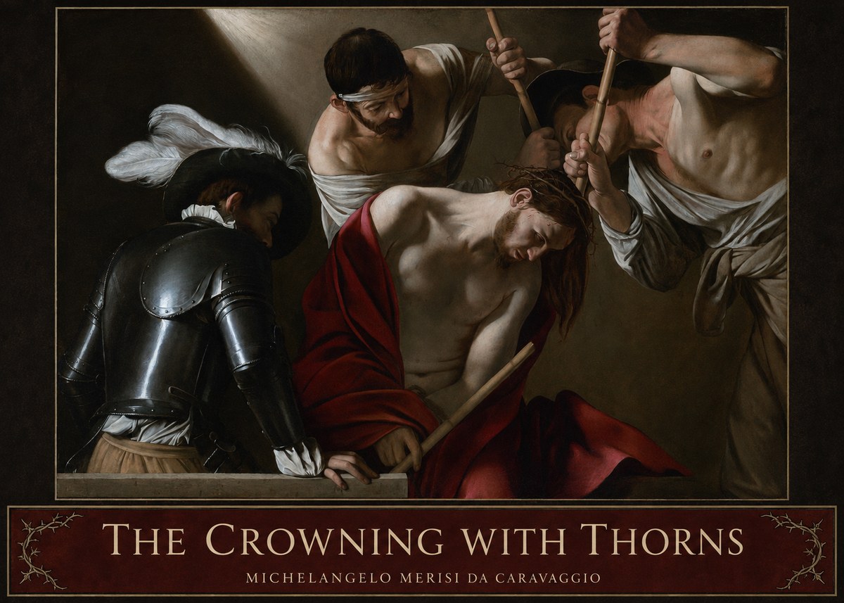 Michelangelo Merisi da Caravaggio The Crowning with Thorns I No4 - Poster