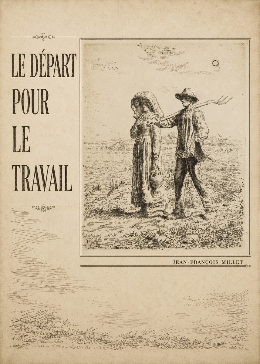 Jean-François Millet Le Départ Pour Le Travail II No3 - Poster