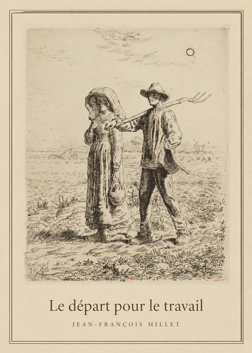 Jean-François Millet Le Départ Pour Le Travail II No4 - Poster