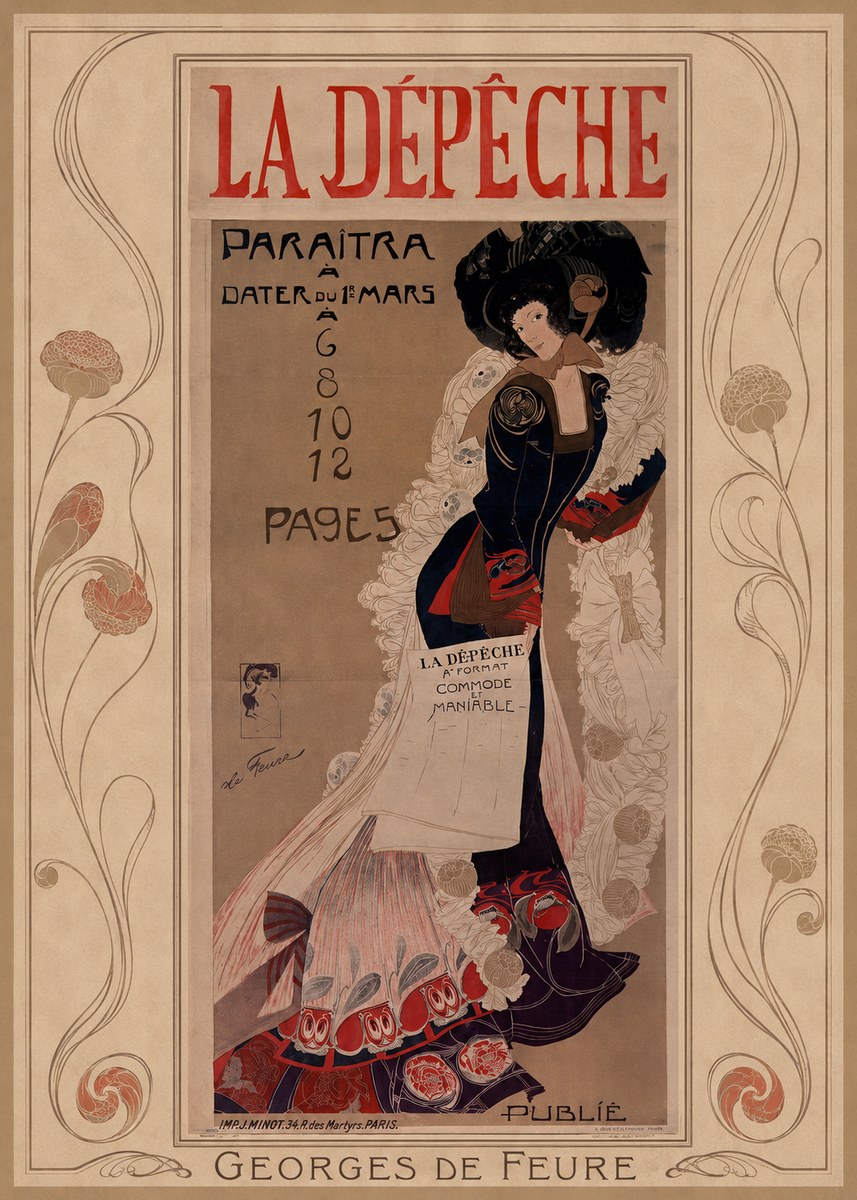 Georges de Feure La Dépêche II No1 - Poster