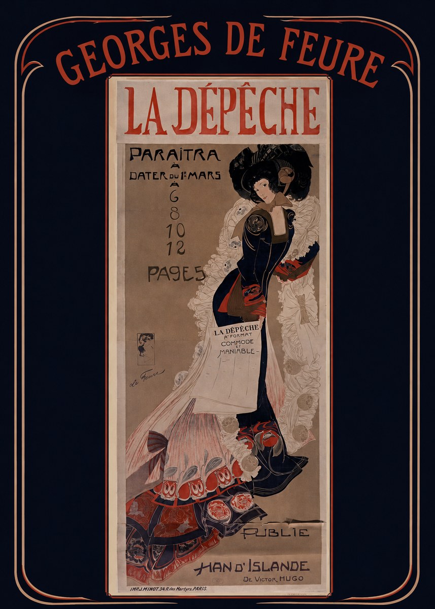 Georges de Feure La Dépêche II No3 - Poster