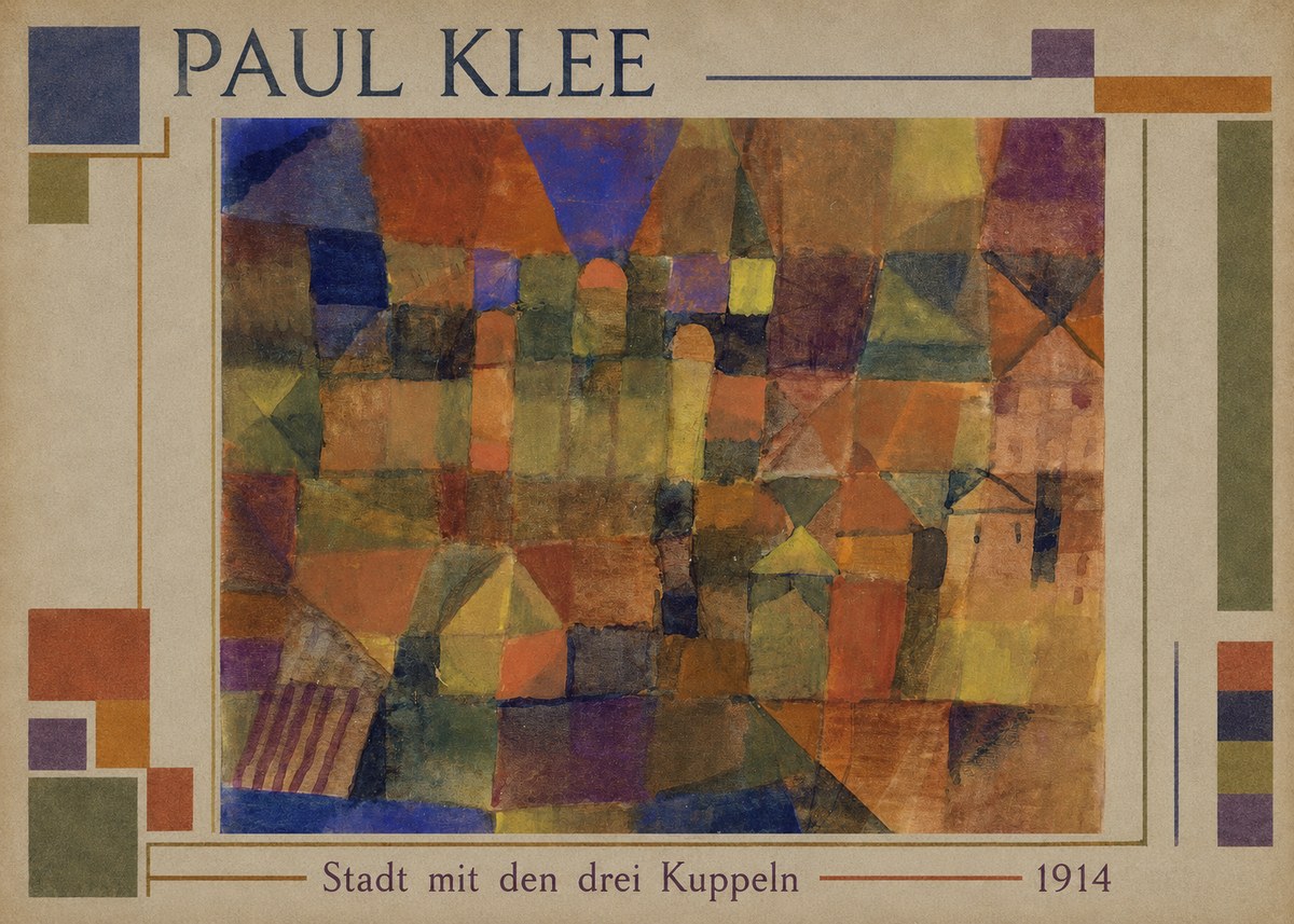 Paul Klee Stadt Mit Den Drei Kuppeln No1 - Poster
