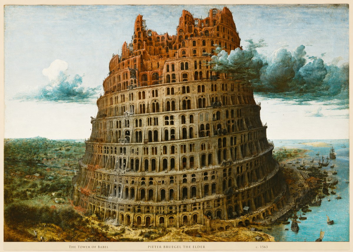 Pieter Bruegel The Tower of Babel III No6 - Poster
