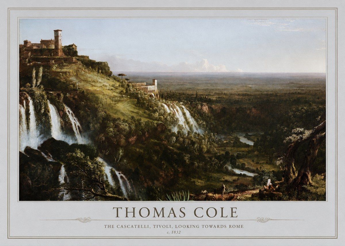 Thomas Cole The Cascatelli, Tivoli, Looking Towards Rome No6 - Poster