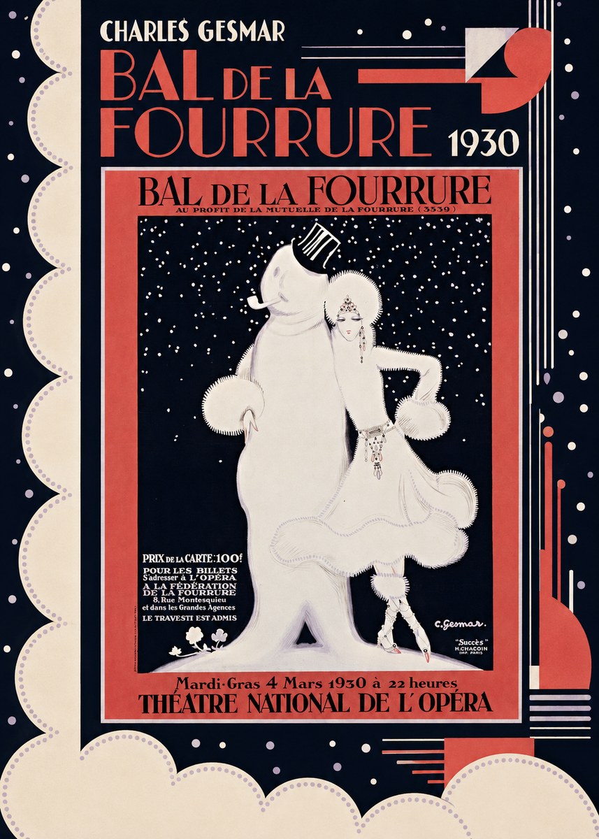Charles Gesmar Bal De La Fourrure I No6 - Poster