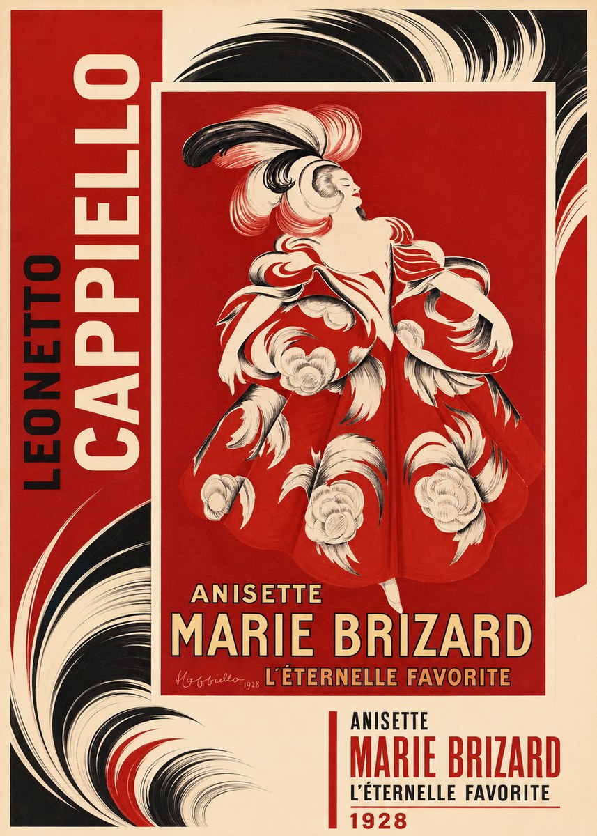 Leonetto Cappiello Ansette Marie Brizard - L'éternelle Favorite No2 - Poster
