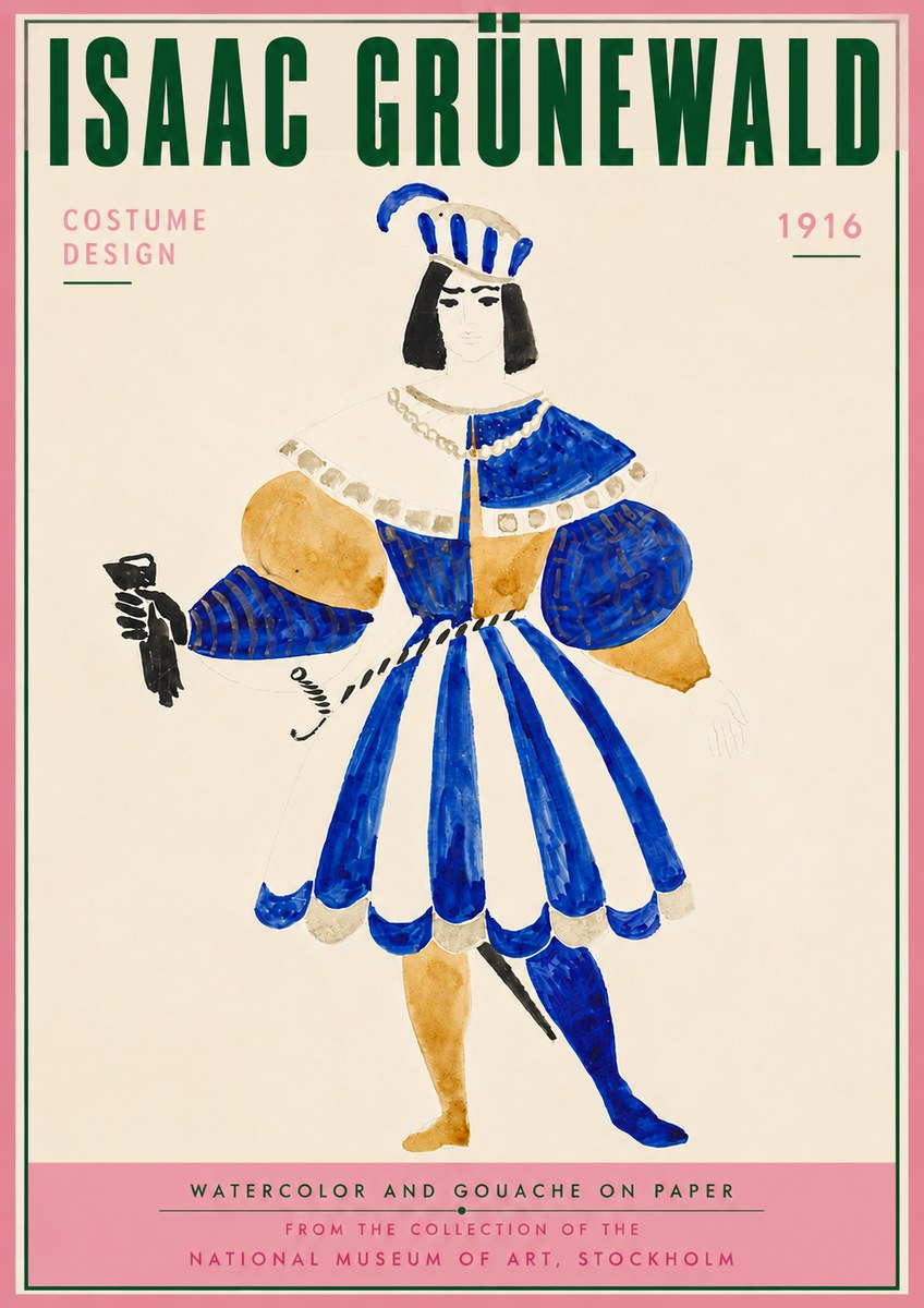 Isaac Grünewald Costume Design III No4 - Poster