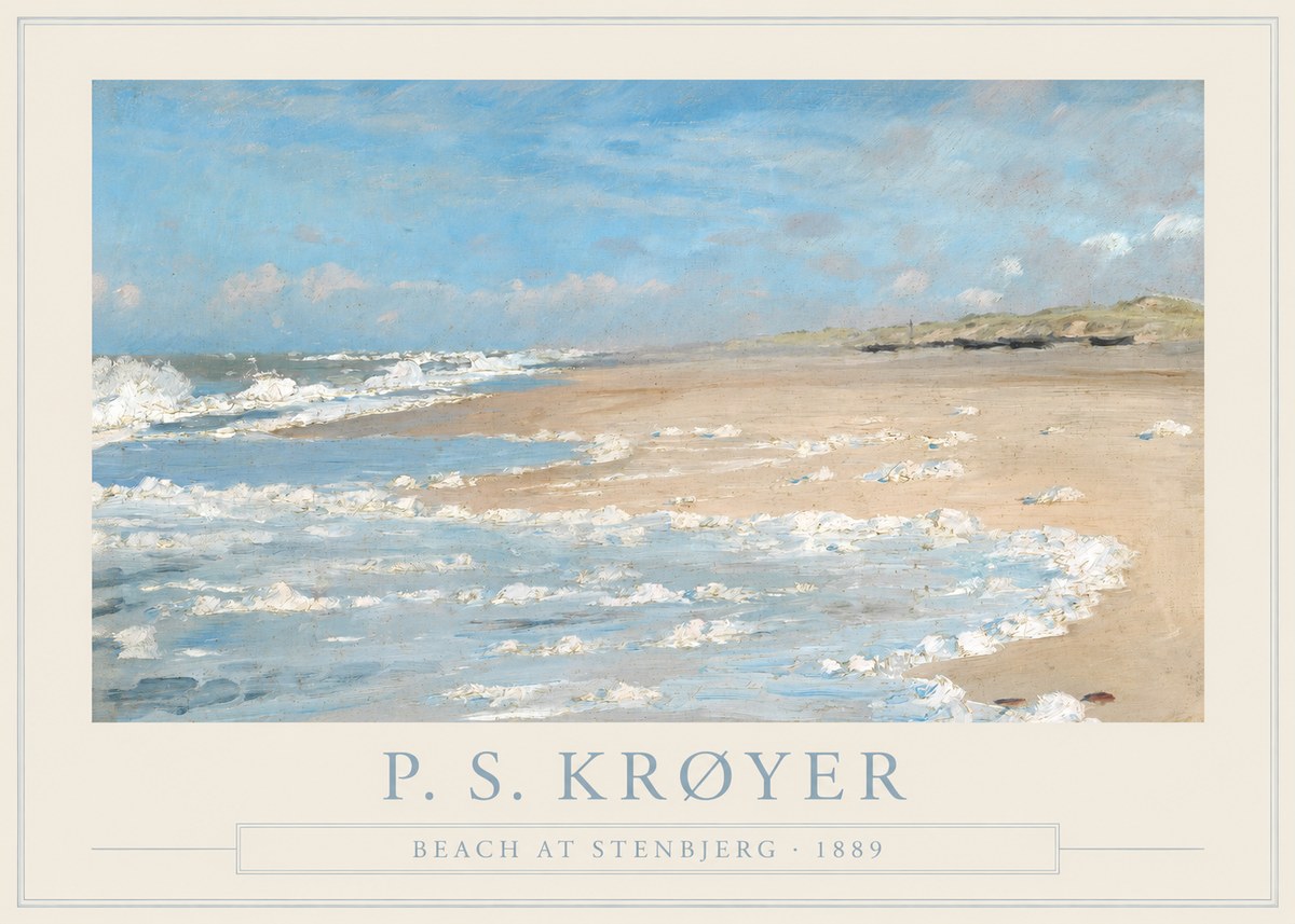P.S. Krøyer Beach at Stenbjerg · 1889 No1 - Poster