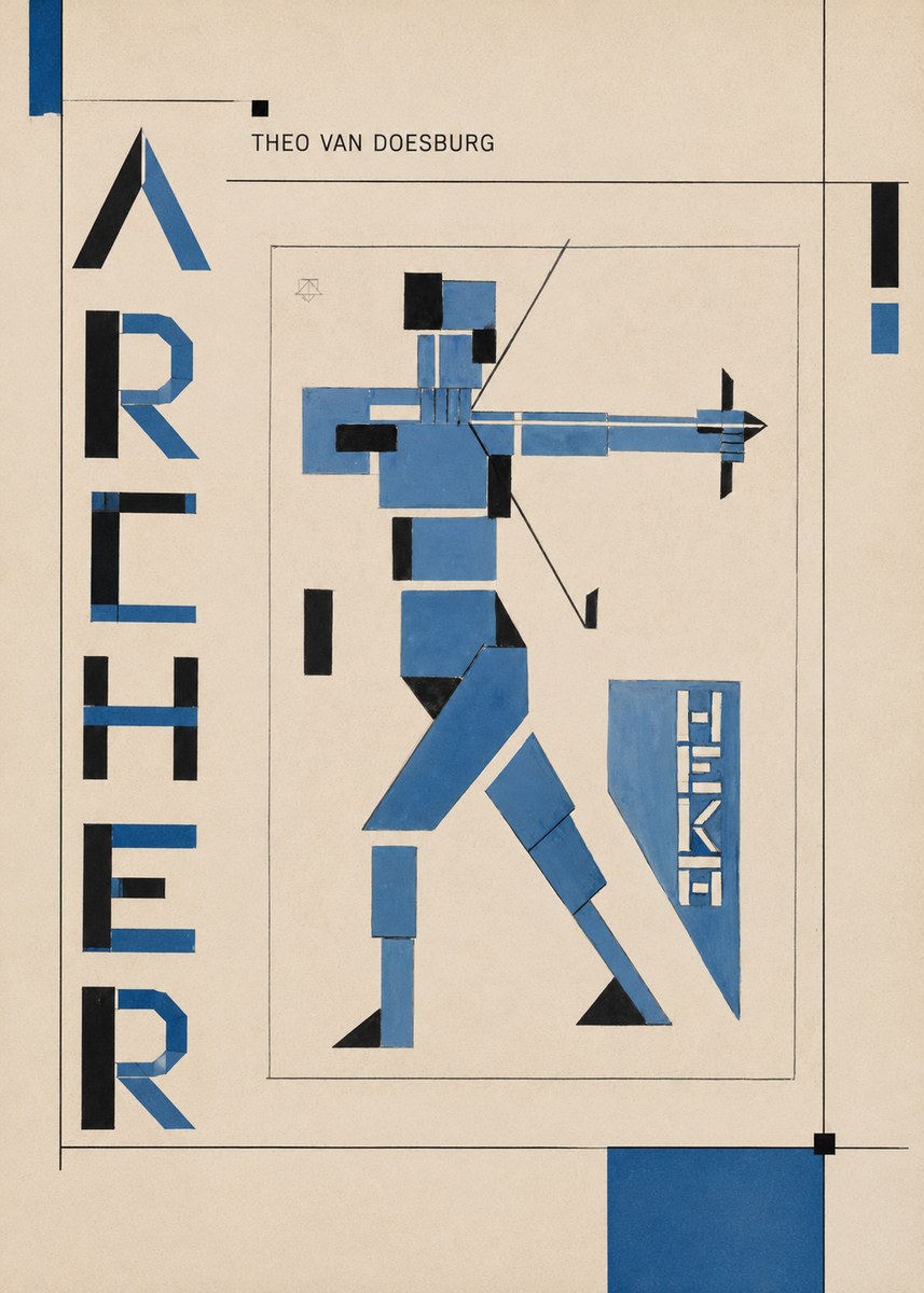 Theo van Doesburg Archer No2 - Poster