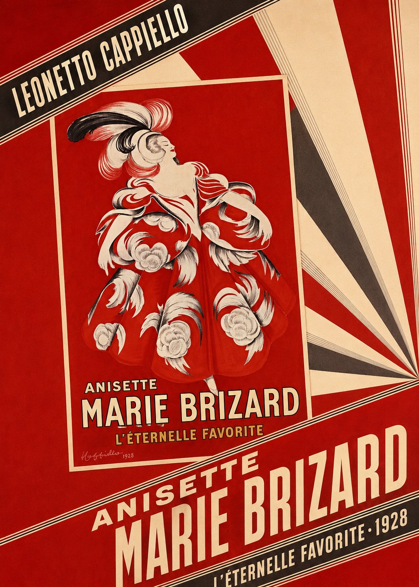 Leonetto Cappiello Anisette Marie Brizard - L'éternelle Favorite No6 - Poster